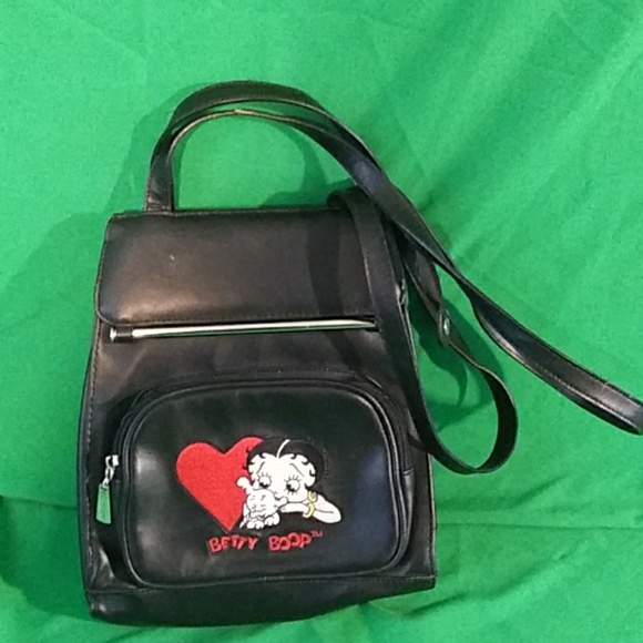 Betty Boop Handbags - Betty boop leather fabric backpack/shoulder bag